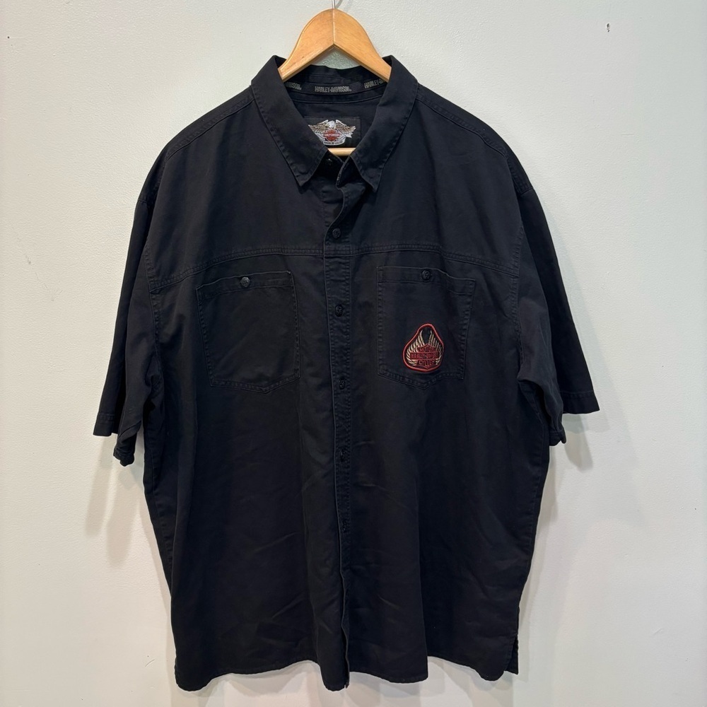 Harley Davidson Button Down Embroiderd Cotton Shirt Men’s Size XXL